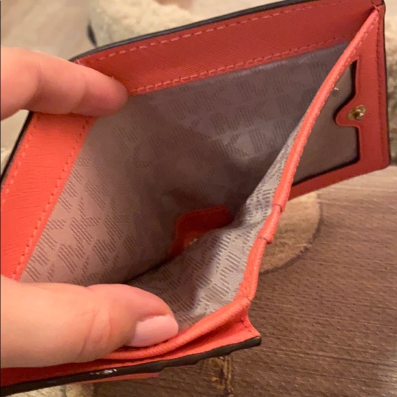 Pink Saffiano Leather Card Case - Picture 6 of 7